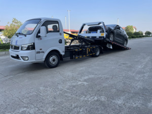 Camion de dépannage léger Dongfeng <span class=keywords><strong>Tiyi</strong></span> 3-5 tonnes sur plateau plat, personnalisé en usine, pour le sauvetage automobile et le remorquage routier - Product Image 3