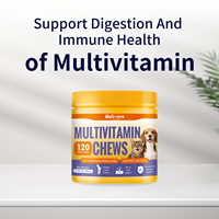 Tablet Multivitamin Kunyah untuk Anjing & Kucing dari Pabrik, dengan Minyak Ikan & Vitamin E, Penyerapan Cepat & Aman untuk Semua Tahap Hidup