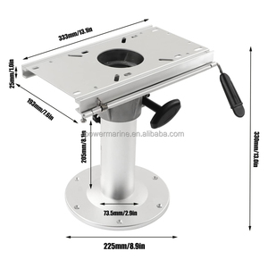 ANDY MARINE Bootstoelbasis Aluminiumlegering Bootstoel Verstelbare voetstukbasis - Product Image 3