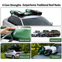 Porte-bagages de toit gonflable universel pour voiture sans rails, porte-bagages souple pour SUV, tente, kayak, sans perçage