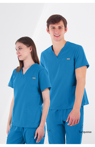 Uniforme antiarrugas de Hospital de alta calidad 2024, conjuntos de uniformes médicos de tamaño, trajes médicos, uniforme de trabajo de enfermera - Product Image 4