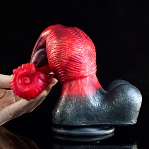 Faak 25 cm Fire Dragon Huge Penis G- Spot Realistic Soft Liquid Silicone Animal <b>Dildo</b> Sex Toys for Women Lesbian - Product Image 6