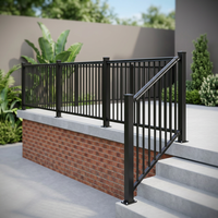 Balustrade moderne en alliage d'aluminium, balustre vertical, garde-corps résistant à la rouille, protégé contre les UV, pour escalier, balcon, terrasse