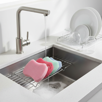Spons Cuci Piring Silikon Food Grade Anti Gores, Scrubber Silikon Dapat Digunakan Kembali untuk Mencuci di Dapur