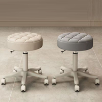 Chaise de Salon de Coiffure Professionnelle en Gros, Tabouret de Bar Pivotant Sans Dossier Réglable pour Salon de Beauté