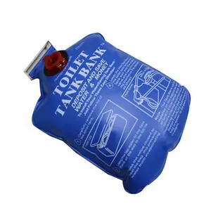 Bolsa para tanque de vaso sanitário, 2.3l pochete para economia de água, cor azul, pvc