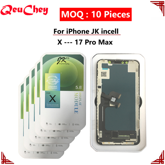 MOQ : 10 Pieces Wholesale JK Incell LCD for iPhone X XS XR Touch Screen Display Assembly 11 12 13 14 15 16 17 Mini MAX Plus Pro