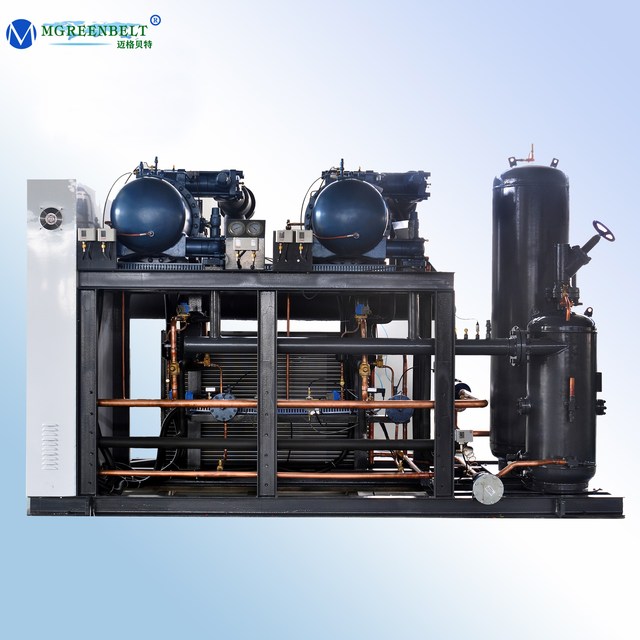 Large Condensing Unit with Several Compressors in Rack