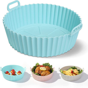 Plato Redondo de Silicona Antiadherente de Grado Alimenticio para Alta Temperatura, para Freidora de Aire, Uso Doméstico Transfronterizo, para Pollo Asado - Product Image 2
