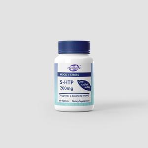 Comprimés de 5-HTP pour adultes, compléments alimentaires à base de plantes, vente chaude OEM/ODM, 60 comprimés, soutien équilibré de l'humeur - Product Image 1