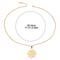 Collar de Acero Inoxidable con Colgante de Caligrafía Islámica Árabe Musulmana de Dos Tonos con 4 Surah Qul Kul Allah, Joyería de Moda al por Mayor