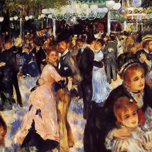 Peinture à l'huile sur toile impressionniste Renoir Danse au Moulin de la Galette, Art mural figuratif fait main - Product Image 4