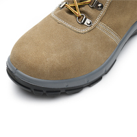 Chaussures de sécurité industrielles mi-montantes en cuir suédé anti-perforation pour hommes ZL226, avec embout en fer, robustes, pour l'hiver