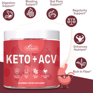 กัมมี่ลดน้ำหนักสำหรับผู้หญิง สูตรวีแกนคีโต ACV ช่วยเผาผลาญไขมัน น้ำส้มสายชูหมักจากแอปเปิ้ล ช่วยเร่งการเผาผลาญ กัมมี่เสริมอาหารลดน้ำหนักอย่างรวดเร็ว - Product Image 1