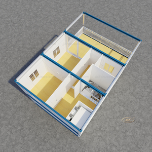Appartements et condos modulaires préfabriqués de tailles personnalisées Maisons conteneurs modernes et durables avec cadre en acier avec salon - Product Image 5