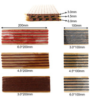 TOOLON – Kit de réparation de pneus super adhésif 6.0*200mm avec bande de caoutchouc marron pour solution de réparation de crevaison de pneus de moto, voiture et SUV