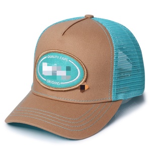 Customized Enterprise Brand Logo Trucker Caps 100% Cotton Breathable Mesh Employee Gifts Promotional Products