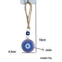 Amulette turque Nazar en résine, œil bleu contre le mauvais œil, pour arbre de Noël, mur, porte de voiture, décoration de protection et de bénédiction