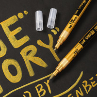 Marqueur métallique professionnel 2,0 mm, stylo à peinture permanent or et argent pour album photo DIY, carton noir, logo personnalisé