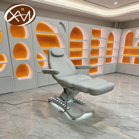 Table de massage électrique réglable et pliable de luxe pour salon de beauté et salle de sport, avec fonctionnalités d'extension de cils et de soins du visage
