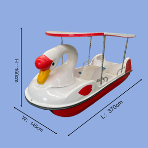 सीयू हाथ के बच्चे 4 व्यक्ति पानी की लात फिबरग्लास स्वान पेडल से चलने वाली पशु नाव प्रोपेलर एडवेंचर पीडल से चलने वाली नौका प्रोपेलर - Product Image 2