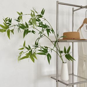 Flores Artificiales de Bambú Yasunobu en Jarrón, 100cm-200cm, Plástico Verde, Decoración Interior para Salón de Té, Diseño de Hotel - Product Image 3
