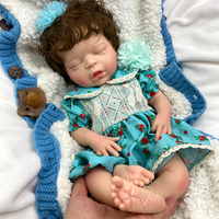 Maßgeschneiderte Frisur Silikon-Reborn-Babypuppen für Mädchen mit handgepflanztem Haar, Kleinkindpuppen mit Gewicht und lebensechten Venen, anatomisch korrekte Spielzeuge
