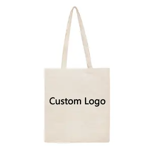 Factory Good Price Medium Grocery Shopping Cloth Tote Bag Reusable Plain Cotton Canvas Bag