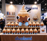 Peluche personnalisée en forme de crème glacée, adorable mascotte en peluche inspirée des boissons, pour la vente en gros, cadeau promotionnel pour enfants, peluche crème glacée