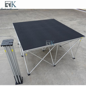 Event Easy Install Durable Outdoor Folding Stage Riser 4x4ft Mobile Concerts Stage Platform - Product Image 1