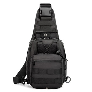 Actividad de mango suave <span class=keywords><strong>Precio</strong></span> bajo Camuflaje Salvavidas Mango suave Messenger Sling Black Tactical Chest Bag - Product Image 1