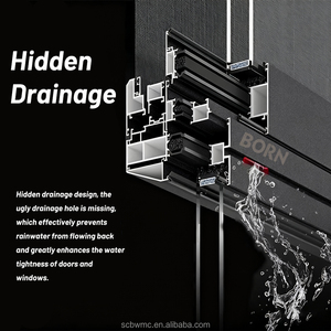 Fenêtre à battants en aluminium à rupture de pont thermique avec cadre noir durable, économie d'énergie pour appartement urbain - Product Image 4