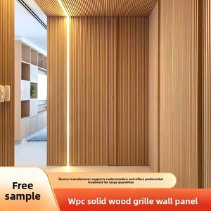 Panneau mural décoratif moderne en WPC, matériau bois-plastique, pour fond de télévision, balcon, plafond - Vente en gros - Product Image 2