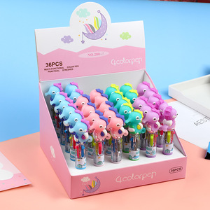 ปากกาลูกลื่น<span class=keywords><strong>การ์ตูน</strong></span> 4 สี ปากกาสีสันสดใส ปากกาเน้นข้อความสำหรับจดบันทึก สมุดโน้ต <span class=keywords><strong>Netflix</strong></span> ปากกาลูกลื่น ของขวัญ - Product Image 5