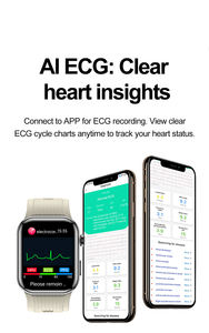 Reloj Inteligente S191 con Pantalla AMOLED Cuadrada, ECG, Bomba de Aire, Monitor de Presión Arterial, Reloj de Salud para Adultos Mayores con Detección de Caídas y Llamada <span class=keywords><strong>SOS</strong></span> - Product Image 6