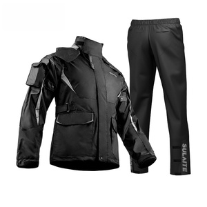 Ruban réfléchissant pour une utilisation nocturne Combinaison de pluie imperméable pour homme 2 pièces/ensemble Vêtement de pluie pliable pour le golf, la moto, la pêche - Product Image 6