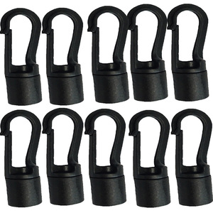 Black Plastic <b>Hook</b> Clips 10 Pack Heavy Duty Garage Storage <b>Tools</b> Round Shape <b>Hook</b> Type Wall Mounting <b>Hooks</b> Rails - Product Image 1