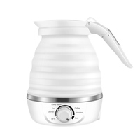 Bouilloire pliable GARIDA, saine et sûre pour les voyages en plein air, pratique à transporter, en silicone de qualité alimentaire, régulation intelligente de la température