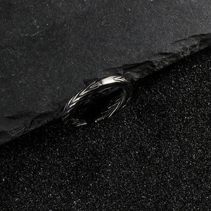 Wheat Ear Titanium Steel <b>Ring</b> Open Unisex Fashion <b>Couple</b> <b>Ring</b> SA1073 - Product Image 3