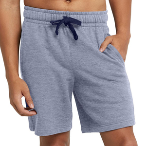 กางเกงขาสั้นผ้าฟลีซผู้ชายสีและโลโก้ปรับแต่งได้ บริการ OEM ขายตรงจากโรงงาน กางเกงขาสั้นผ้าฝ้ายฟลีซผู้ชาย - Product Image 1