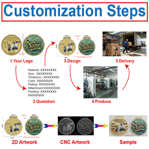 Medalla de Finalista Personalizada del Woodstock 5K 2016 con Gallo de Dibujos Animados en Esmalte Amarillo y Negro sobre Aleación de Zinc - Product Image 2
