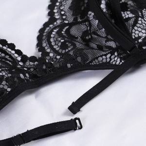 Sujetadores y bragas de encaje al por mayor, ropa interior transparente Sexy para mujer, ropa interior Sexy abierta para mujer, lencería erótica - Product Image 3