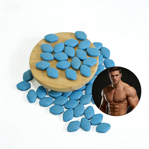 Tabletas de Hierba de Cabra en Polvo de Alta Calidad al por Mayor, Apoyo Inmunológico y Energético, 100 mg y 500 mg, Píldoras Azules para Hombres Adultos - Product Image 1