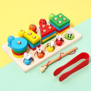 Montessori Sortier- und Stapelspielzeug aus Holz – <span class=keywords><strong>Top</strong></span> Lernpuzzle zur Formen- und Farberkennung & Entwicklung der Feinmotorik - Product Image 4