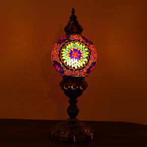 Lampe Tiffany artisanale colorée de <span class=keywords><strong>Marrakech</strong></span>, lampe de table marocaine turque en mosaïque artisanale - Product Image 3