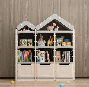 Libreria Moderna per Bambini con Ampio Spazio e <span class=keywords><strong>Armadio</strong></span> Portaoggetti per Giocattoli, Guardaroba per <span class=keywords><strong>Cameretta</strong></span> - Product Image 1