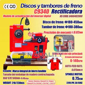 Suministro de fábrica Rectificar <span class=keywords><strong>disco</strong></span> de coche y máquina de torno de tambor Amoladora de <span class=keywords><strong>disco</strong></span> de freno portátil C9340 - Product Image 6
