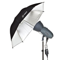 VISICO Noir Argent 100cm Diamètre Réflecteur Parapluie Photographie Flash Accessoires Compatible pour Studio Utilisation Extérieure