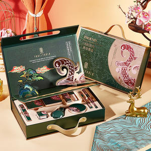 Beginner Essentials Oriental Poetic Organic Mineral Makeup 10-Piece Set Gift Box Includes <strong>Eyeshadow</strong> Lip Gloss Loose Powder Etc. - Product Image 4