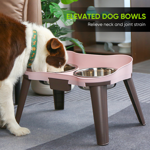 Nuevo Comedero y Bebedero Integrado de Acero Inoxidable Simple para Mascotas ABS Vietnam, para Gatos y Perros - Product Image 2